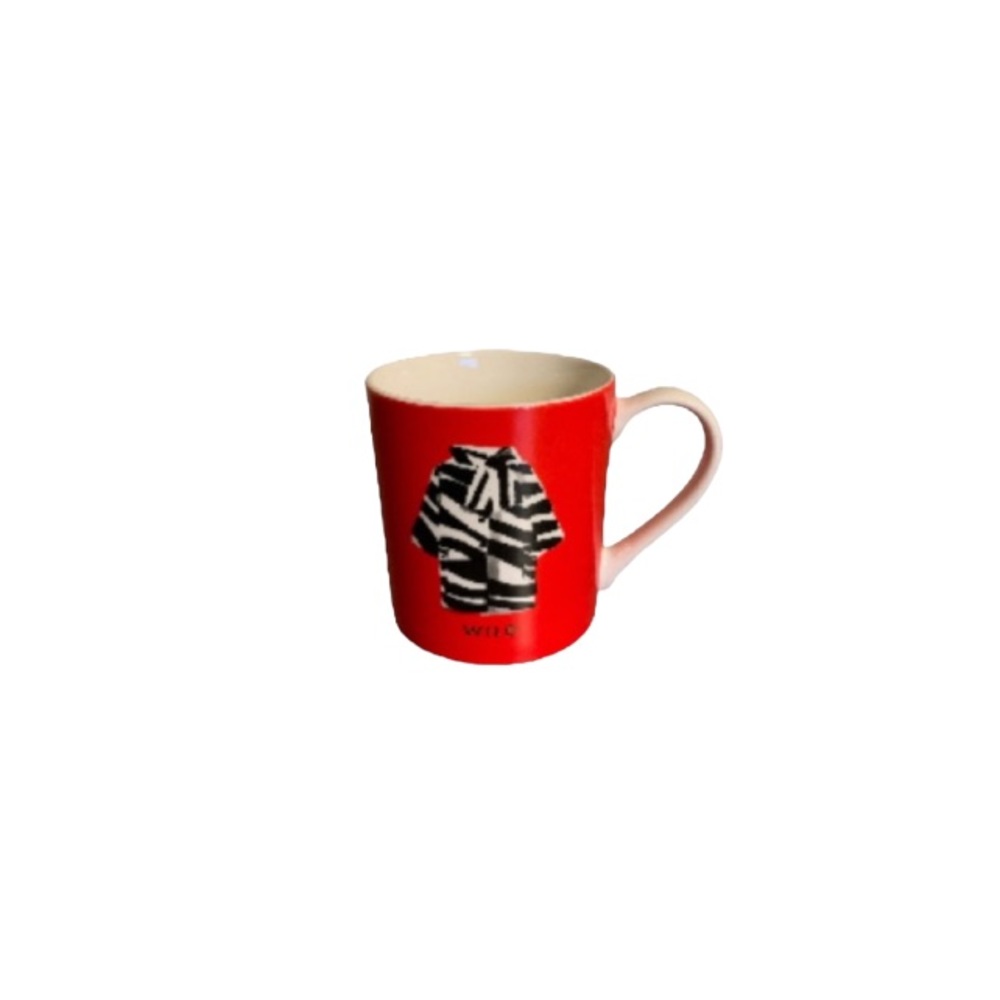 Kate Spade Things We Love “Wild” Red and White Ceramic Mug